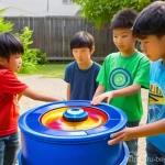 Home 16 베이블레이드 시즌별 주요 스토리 요약 - **Prompt for Bakuten Shoot Era (Nostalgic Childhood Play):**
"A group of diverse children, appro...